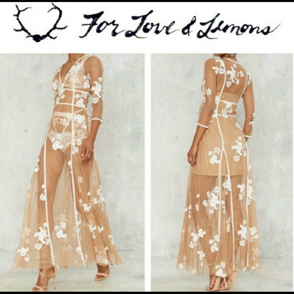 For Love and Lemons Elenora Maxi Dress Rare